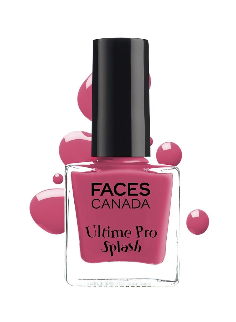 FACES CANADA Ultime Pro Splash Nail Enamel Pink Punch 130 8ml - Image 1