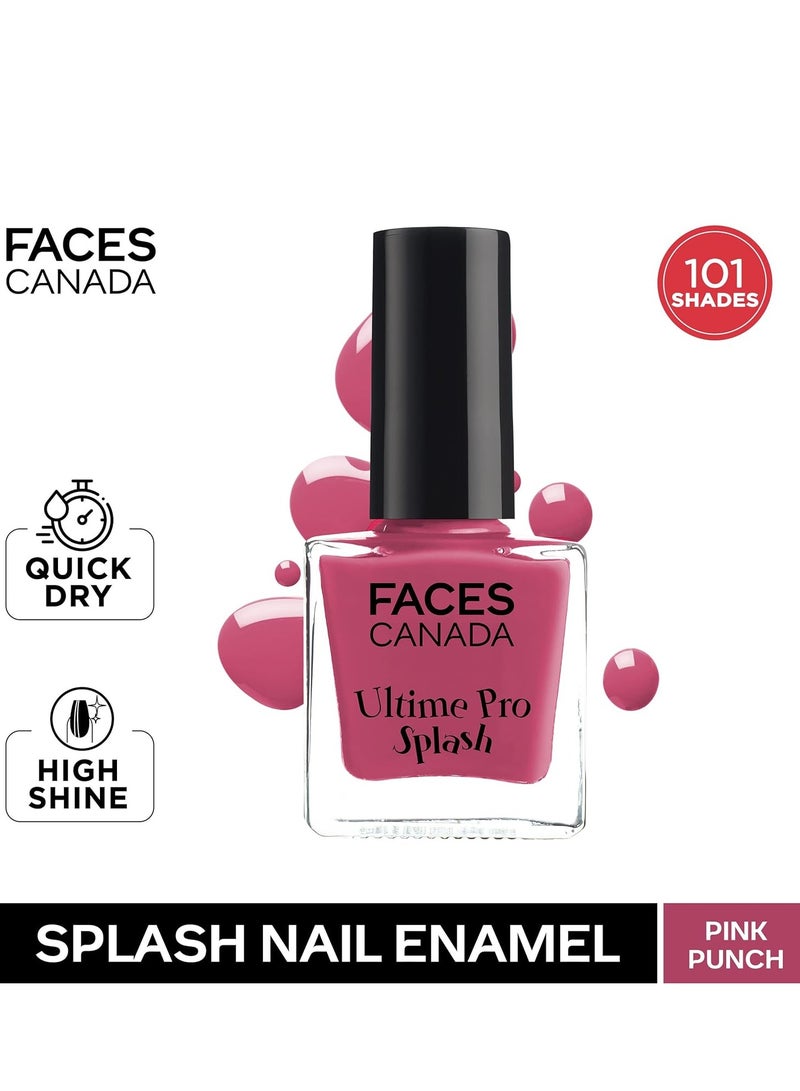 FACES CANADA Ultime Pro Splash Nail Enamel Pink Punch 130 8ml - Image 2
