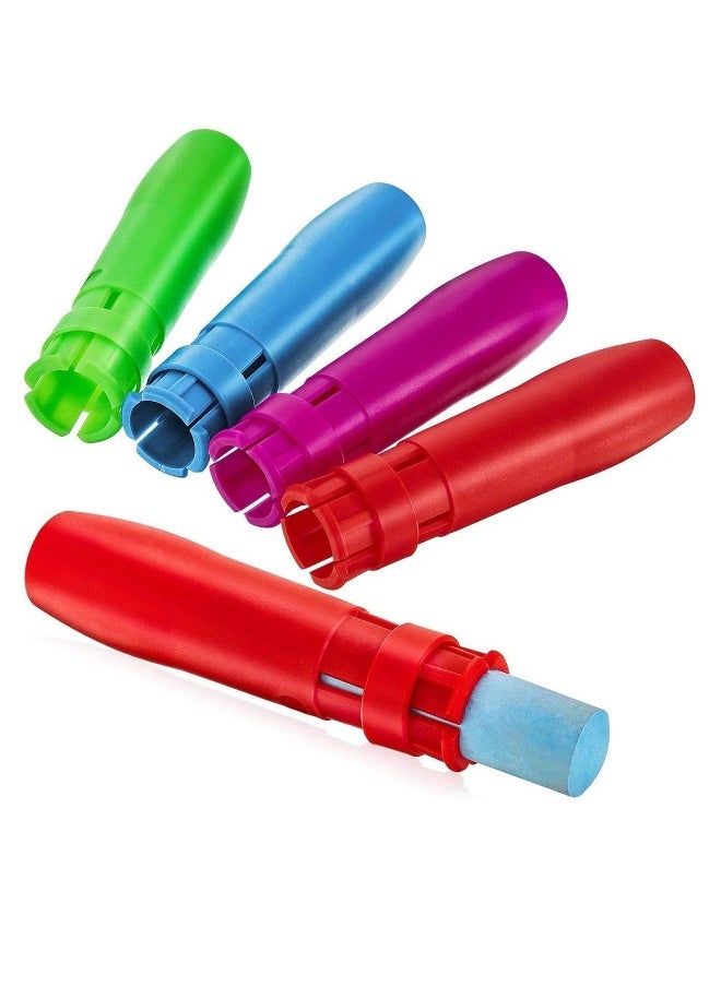 Generic Chalk Holders Sidewalk Railroad Chalk Holder Plastic Adjustable Chalk Clip Colorful Holder Set for Teachers Students Office or Classroom On Blackboard Sticker Chalkboard (5)  - Image 1