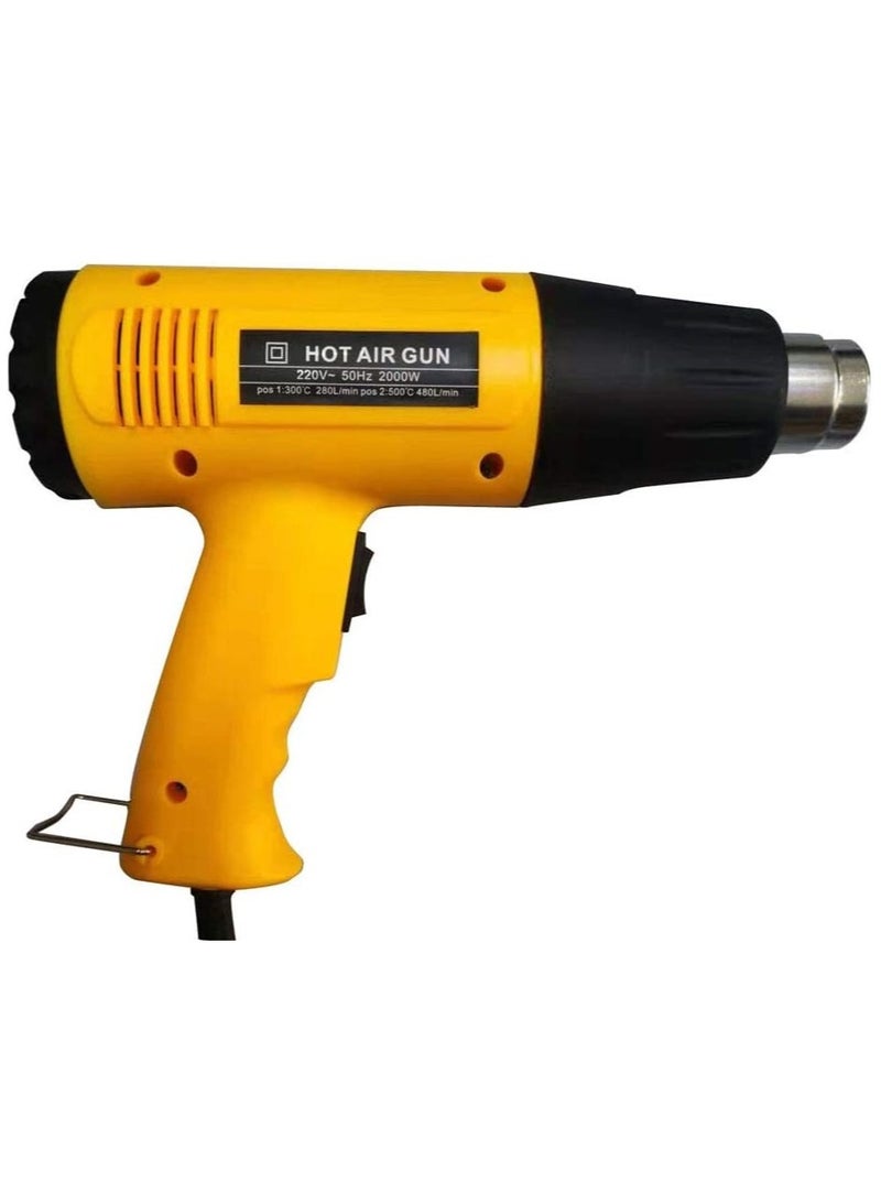 HAVEN Corded Electric Heat Gun – 2000W Hot Air Gun with 2 Adjustable Modes for Shrink Wrapping, Soldering, Paint Stripping, Tube Bending, BBQ (Charcoal Heating), and Protection - Image 2