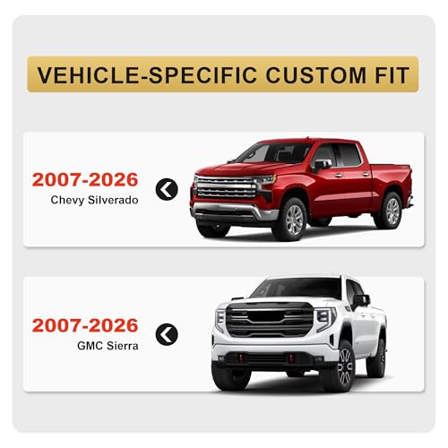 TTX LIGHTING Seat Covers Fit for 2007-2025 2026 Chevrolet Chevy Silverado GMC Sierra 1500 2500HD 3500HD Leather Truck Seat Covers Full Set (#073 Black&Grey, 5 Seats) - Image 2