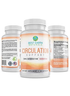 Best Earth Naturals Circulation Support Supplement Supports Healthy Blood Flow And Wellness Herbal Formula For Vitality And Well Being With Ginger Root Sweet Orange Extract And More 30 Count  - Image 4