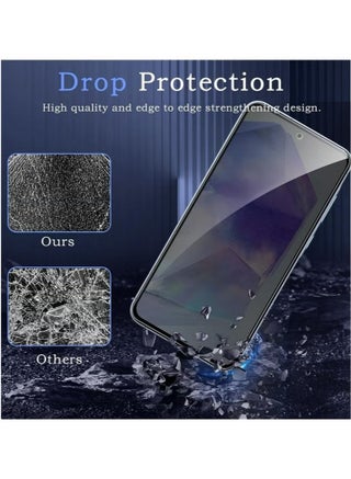 Samsung Galaxy A56 2-Pack HD Full Privacy Anti-Peeping Screen Protector+1-Pack HD Clear Screen Protetor  Tempered Glass Screen Protector with Camera Lens Protector Compatible with Samsung Galaxy A56 - view 3