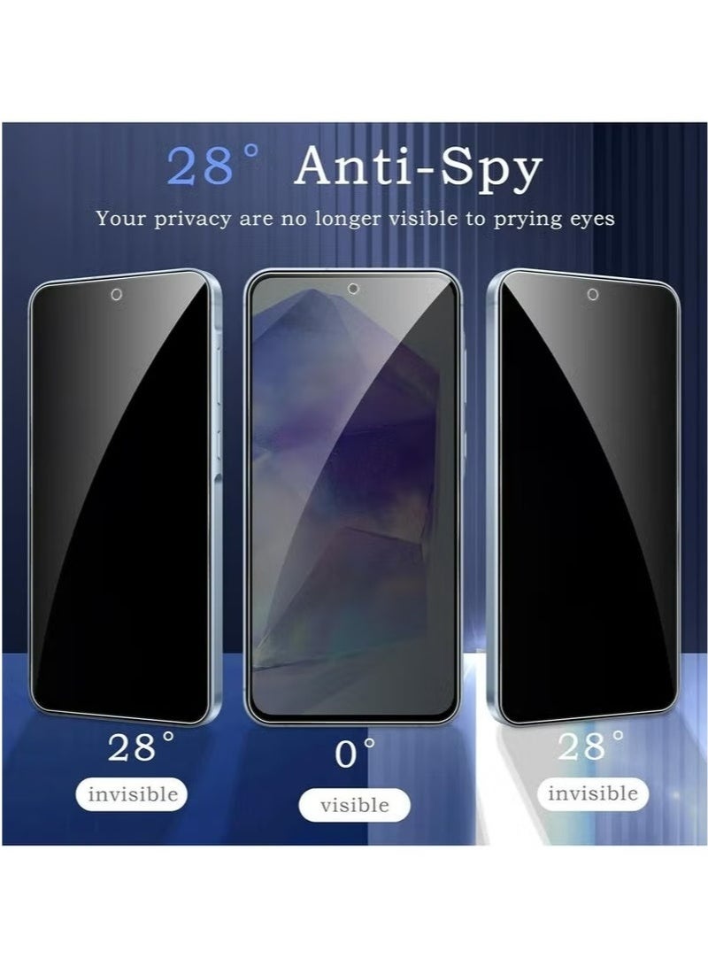Nova future Samsung Galaxy A56 2-Pack HD Full Privacy Anti-Peeping Screen Protector+1-Pack HD Clear Screen Protetor  Tempered Glass Screen Protector with Camera Lens Protector Compatible with Samsung Galaxy A56 - Image 4