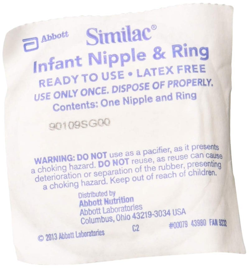 Abbott Nutrition Similac Component Nipple System Infant Nipple and Ring R, L00079 - Image 2