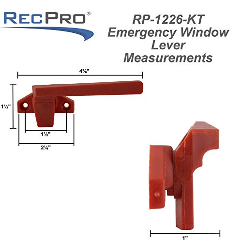 RecPro RV Window Egress Latch Pair | Left and Right | Emergency Exit Handle | Escape Lever - Image 5
