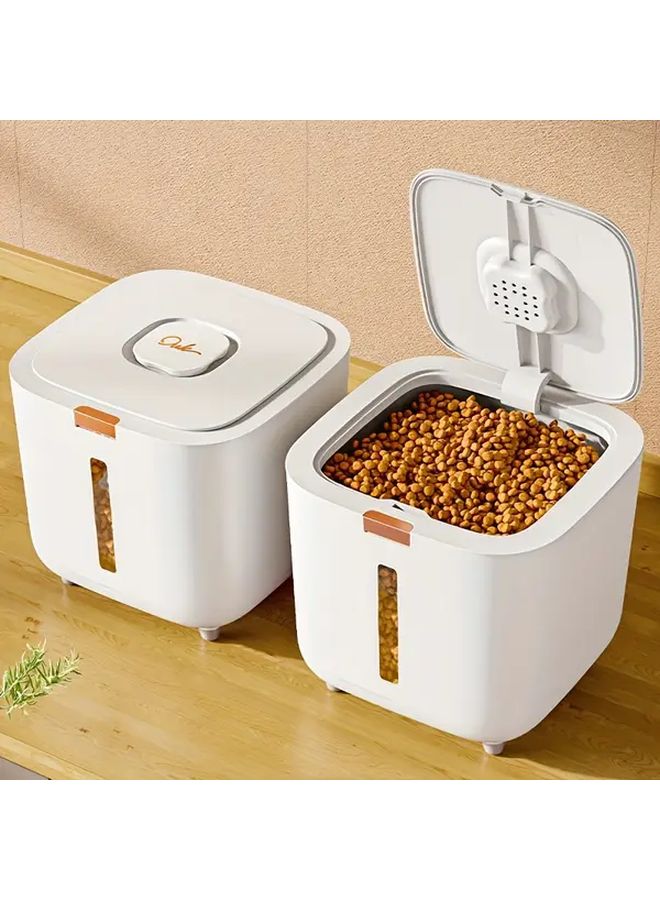Airtight Pet Food Storage Container With Lid Plastic Dry Food Dispenser And Non Slip Base For Dogs And Cats Small Square - Image 1