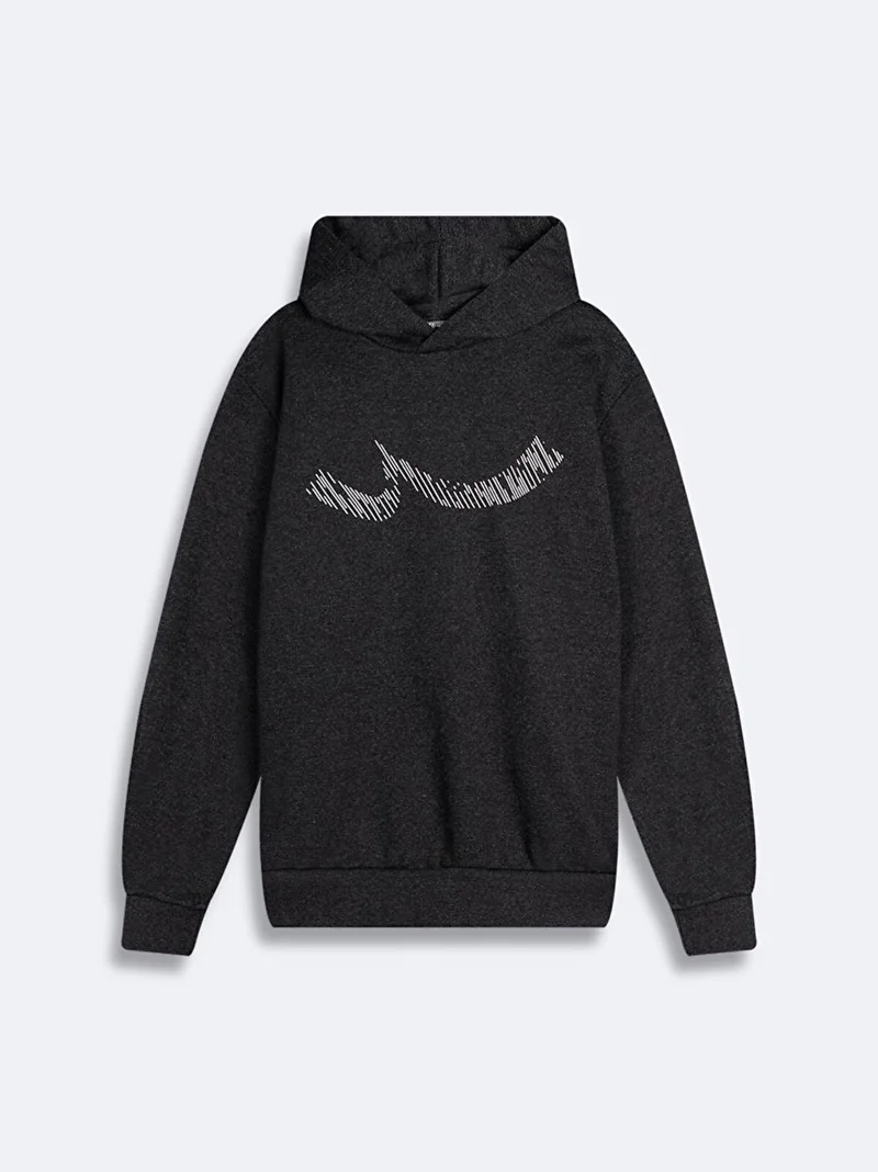 Men's Hooded Regular Anthracite Sweatshirt