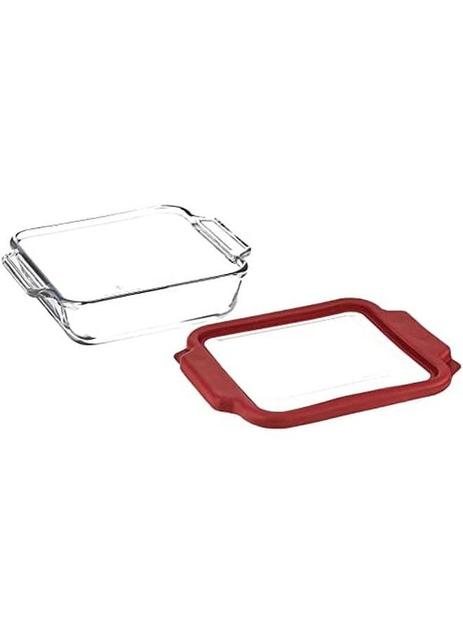 Anchor Hocking - 91816Tfc True Fit Square Baking Dish With Lid Red 8 Inch - Image 1