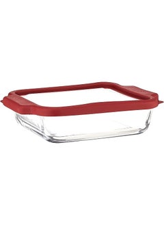 91816Tfc True Fit Square Baking Dish With Lid Red 8 Inch