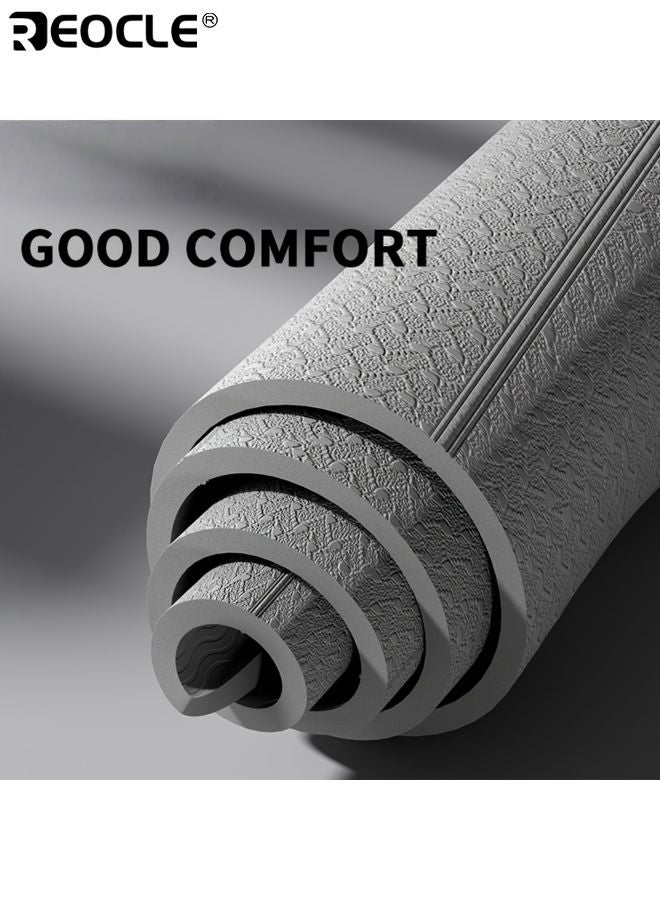 ريوكل بساط يوغا قابل للطي ذو وجهين مقاوم للانزلاق والرطوبة بساط لياقة متعدد الاستخدام سهل التنظيف معدات رياضية للتمارين اللياقة اليوغا البيلاتس - Image 5