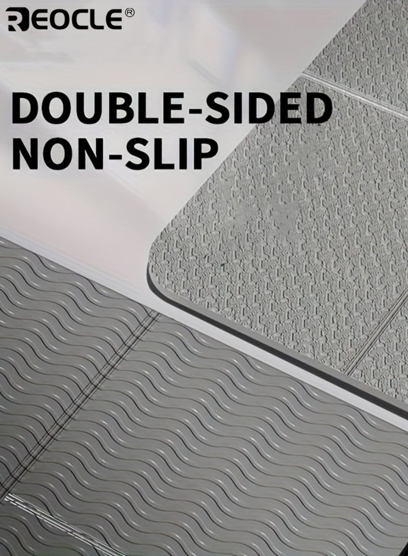 REOCLE Foldable Yoga Mat Double Sides Slip and Moisture Resistant Versatile Fitness Mat Easy to Clean Sports Workout Equipment for Fitness Yoga Pilates - Image 2