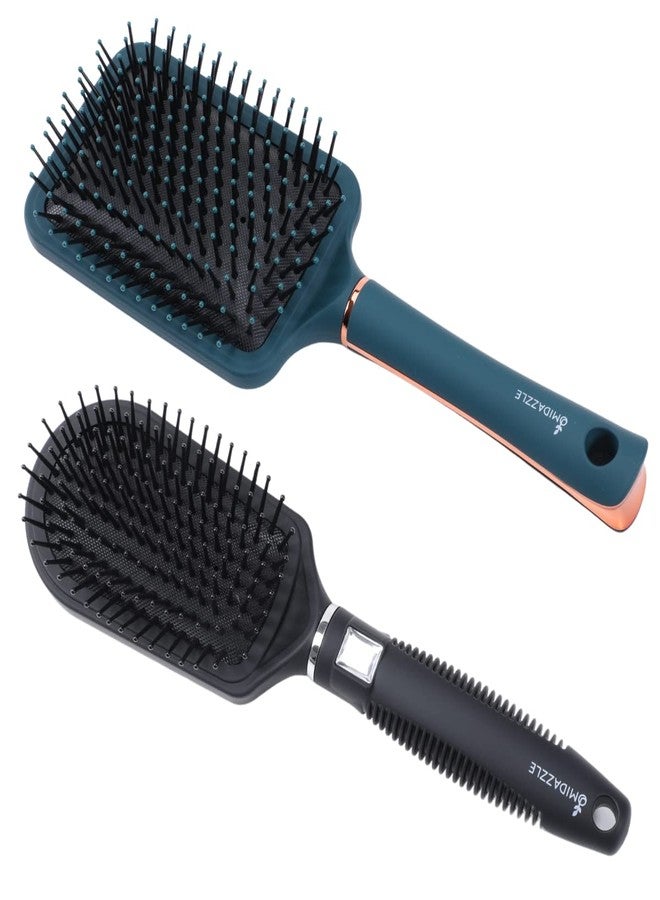 Omidazzle فرشاة شعر ميدازل بريميوم مبطنة ومسطحة للرجال والنساء - عبوة من قطعتين (HB3-17) - Image 2