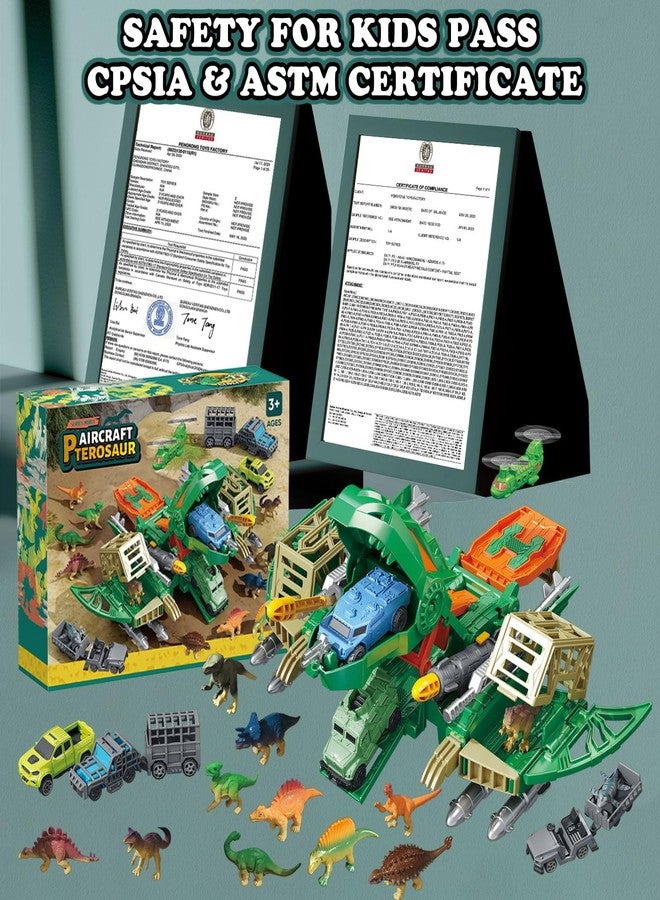 Frontoytall Jumbo Dinosaur Toys for Kids 3-5, 12 Mini Dinosaurs & 6 Truck Carrier Cars, Birthday Gifts Toys for 3 4 5+ Year Old Boy, Create a Dino World, Educational Figures, Dinosaur Play Set - Image 5