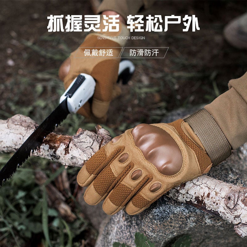 Tactical Gloves Men'S Outdoor Combat Non-Slip Protective Wear-Resistant Full-Finger Army Fan Cycling Motorcycle Gloves Fall-Resistant - Image 3