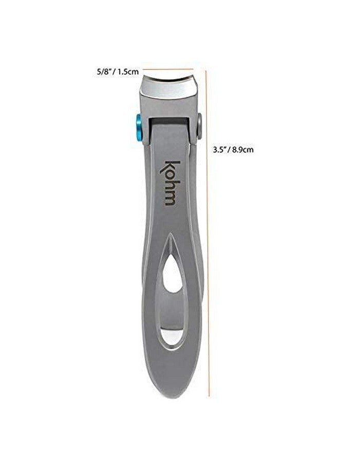 KOHM Nail Clippers for Thick Nails - Heavy Duty, Wide Mouth Professional Fingernail and Toenail Clippers for Men, Women & Seniors, Silver - Image 3