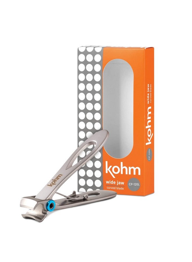 KOHM Nail Clippers for Thick Nails - Heavy Duty, Wide Mouth Professional Fingernail and Toenail Clippers for Men, Women & Seniors, Silver - Image 1