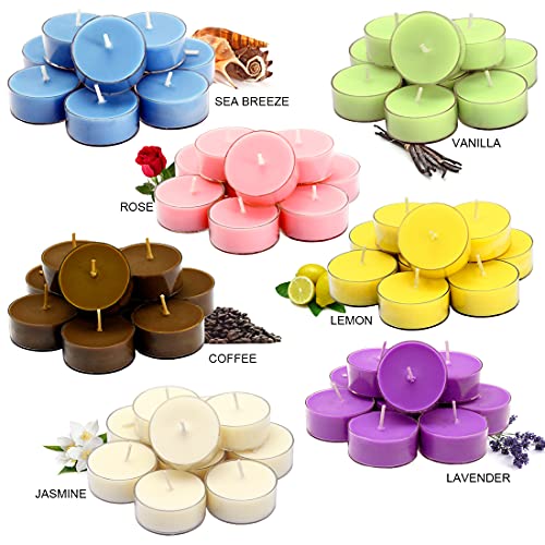 DEYBBY Natural Scented Soy Wax Tealight Candles Bulk, Romantic Rose Aromatherapy Luxury Tea Candle Set of 12-4 Hour Burn Time|Great for Valentine's Day, Birthday - Image 3