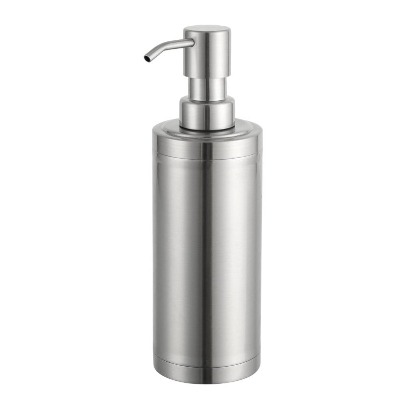 GAPPO Brushed Nickel Soap Dispenser Stainless Steel Metal Pump Hand Lotion Bottle for Bathroom Bedroom and Kitchen300ML1015Ounce