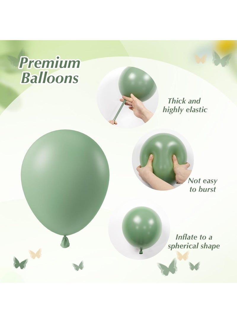 HOME ZONE 60pcs 12inch Sage green Sand White Metallic Gold Confetti Balloons for Birthday Wedding - Image 3
