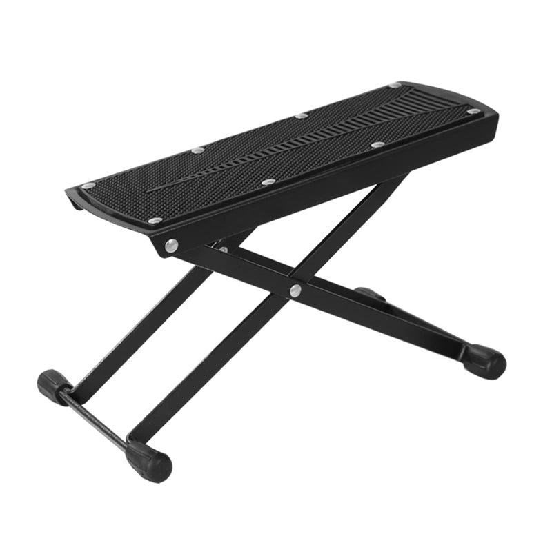 Miwayer Guitar Foot Rest 4Position Height Adjustable Rubber End Caps and NonSlip Rubber Padfor Com fortable and Solid Support