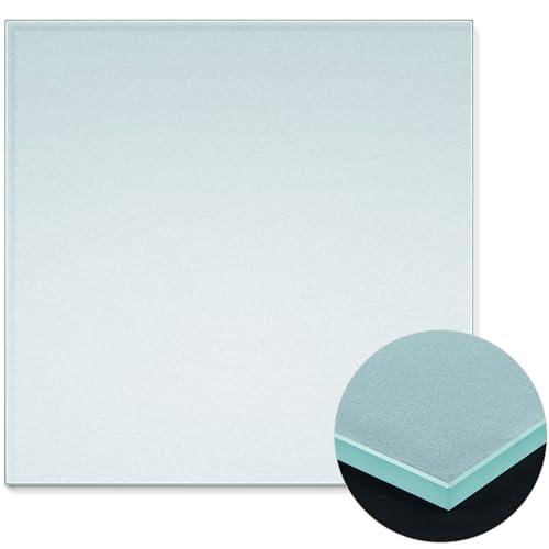Nuanchu 12 Inch Tempered Frosted Glass Paint Muller Slab Mineral Pigment Grinding Plate for DIY Oil Painting Watercolor Oil Acrylic Painting - Image 1