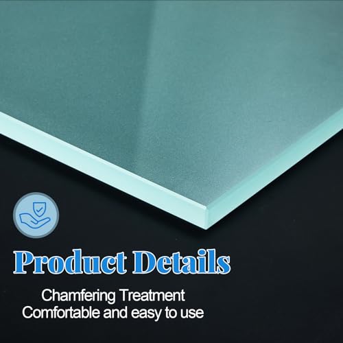Nuanchu 12 Inch Tempered Frosted Glass Paint Muller Slab Mineral Pigment Grinding Plate for DIY Oil Painting Watercolor Oil Acrylic Painting - Image 4
