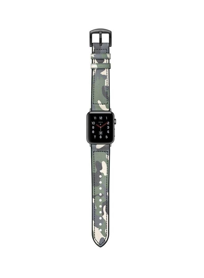 NIBEMINENT Replacement Band For Apple Watch Series 1/2/3/4 40mm/38mm Camouflage Green - Image 3