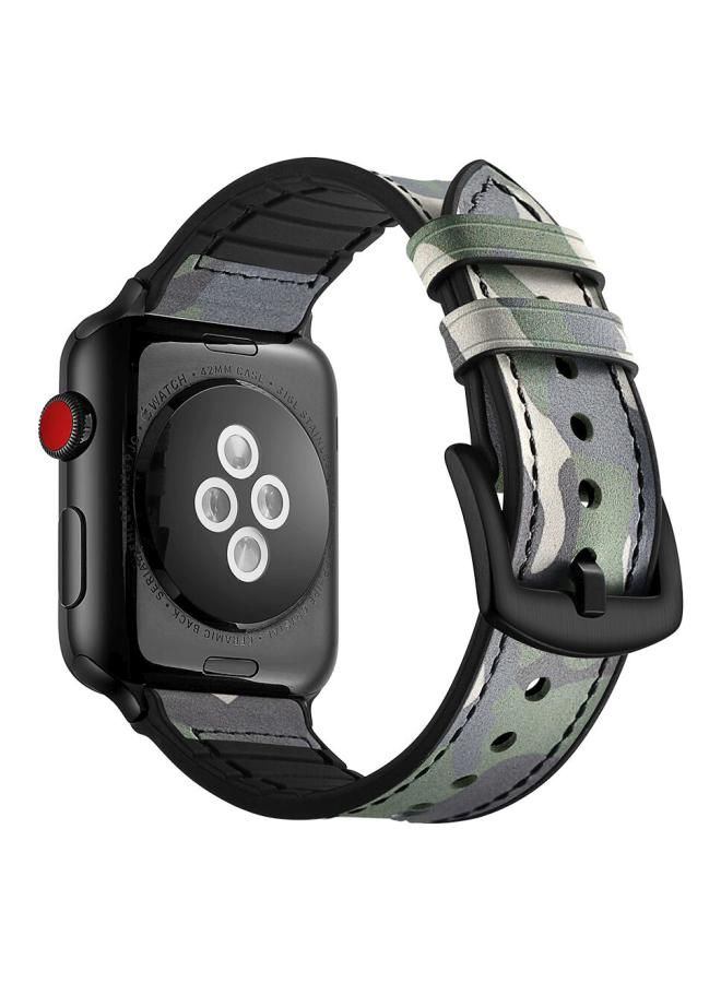 NIBEMINENT Replacement Band For Apple Watch Series 1/2/3/4 40mm/38mm Camouflage Green - Image 2