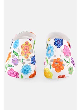 Woz Women Slingback Clogs, White Combo  - Image 4
