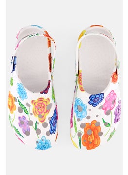 Woz Women Slingback Clogs, White Combo  - Image 2