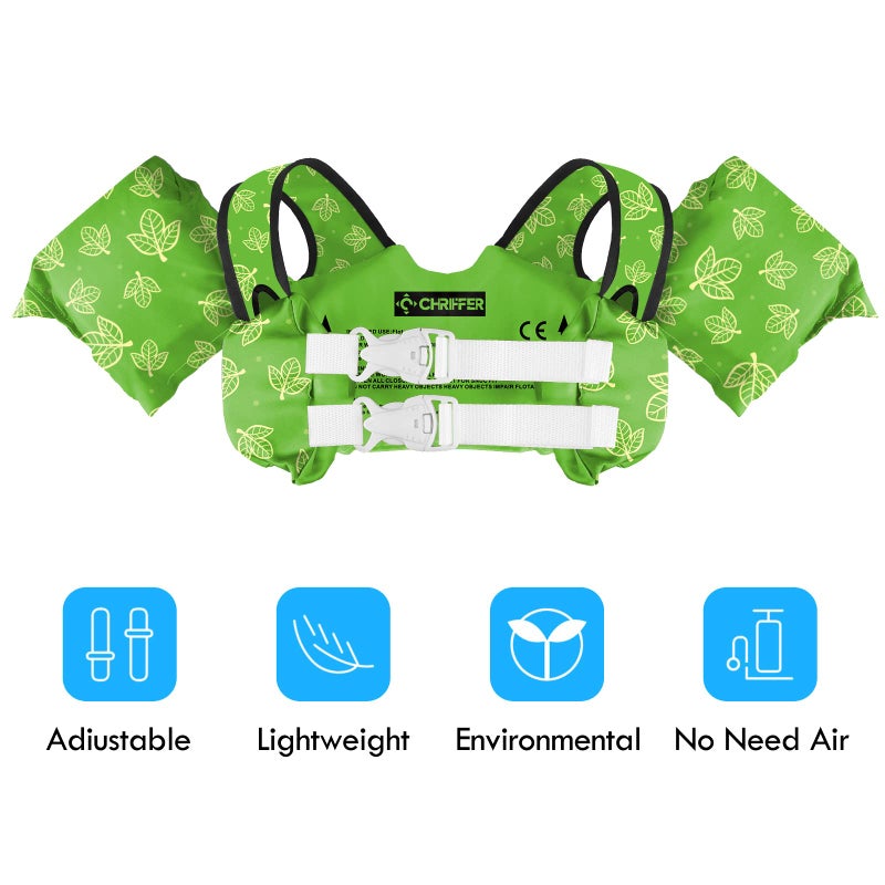 Chriffer Kids Swim Vest Life Jacket for 22-66 Pounds Boys and Girls, Toddler Floaties with Shoulder Harness Arm Wings for 2,3,4,5,6,7 Years Old Baby - Image 2