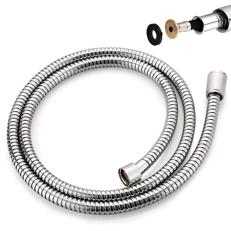 hansengroe Shower Hose for Grohe 28143000 RelexaFlex 59 Metal Longlife Handheld Shower Hose Replacement Starlight Chrome - Image 2
