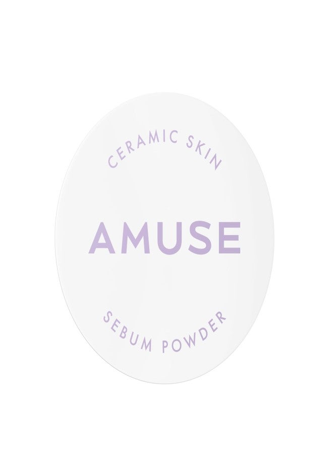 AMUSE SEOUL NEW Ceramic Skin Sebam Powder 2 Colors (Clear/Violet)】 Amuse Nosebum Pores & Sebum Cover Texture Cover Smooth Skin Adhesion Base Makeup Finish Powder Korean Cosmetics Vegan Wonyon - Image 5
