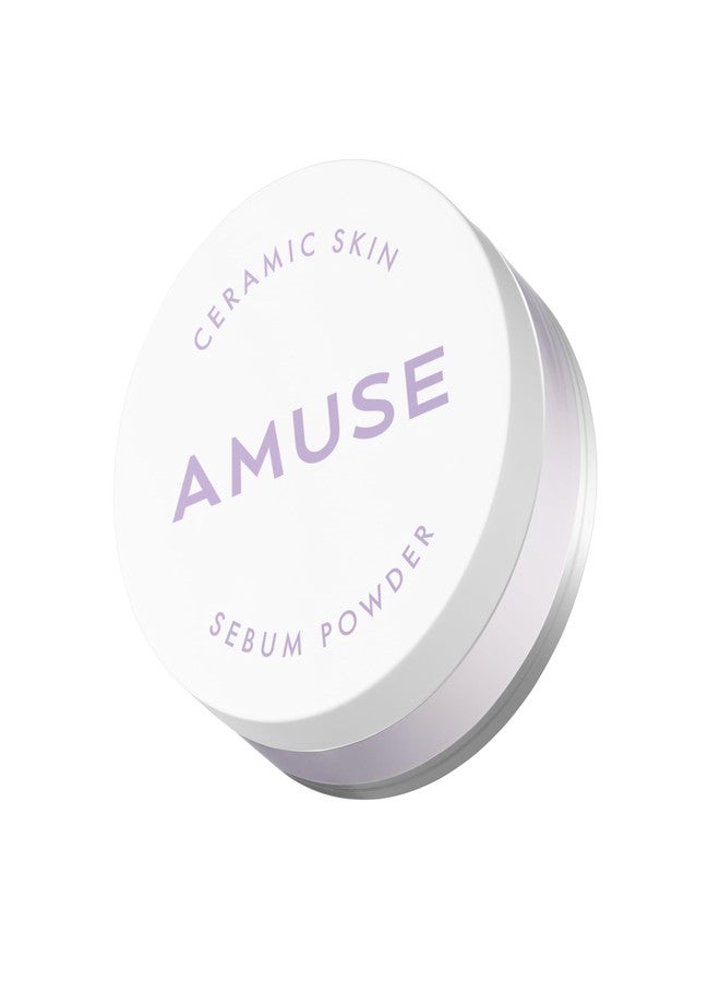 AMUSE SEOUL NEW Ceramic Skin Sebam Powder 2 Colors (Clear/Violet)】 Amuse Nosebum Pores & Sebum Cover Texture Cover Smooth Skin Adhesion Base Makeup Finish Powder Korean Cosmetics Vegan Wonyon - Image 3