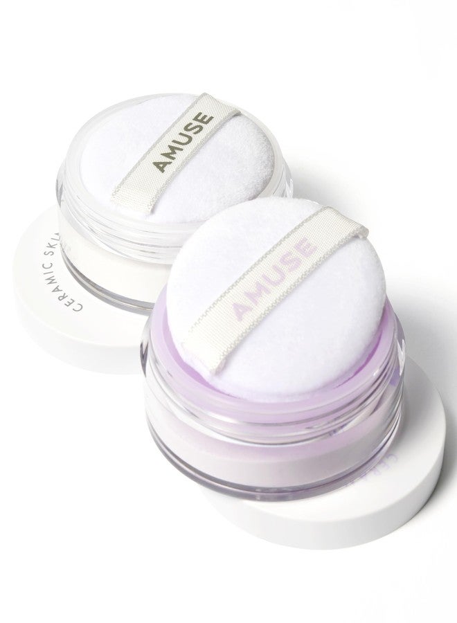 AMUSE SEOUL NEW Ceramic Skin Sebam Powder 2 Colors (Clear/Violet)】 Amuse Nosebum Pores & Sebum Cover Texture Cover Smooth Skin Adhesion Base Makeup Finish Powder Korean Cosmetics Vegan Wonyon - Image 4