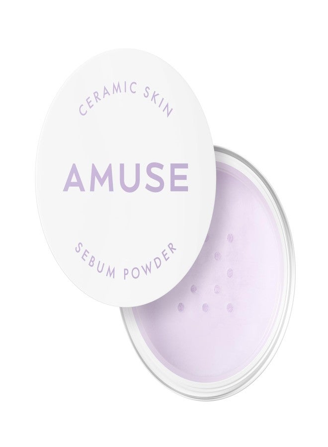 AMUSE SEOUL NEW Ceramic Skin Sebam Powder 2 Colors (Clear/Violet)】 Amuse Nosebum Pores & Sebum Cover Texture Cover Smooth Skin Adhesion Base Makeup Finish Powder Korean Cosmetics Vegan Wonyon - Image 1
