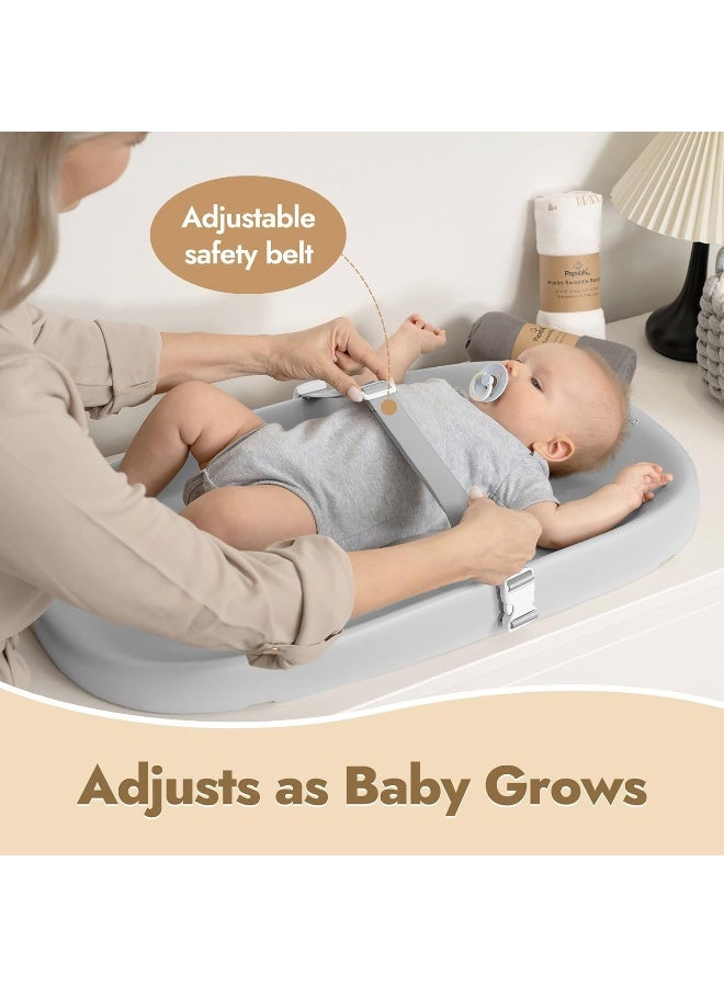 Papablic Wipeable Baby Changing Pad with Removable Safety Strap, Easy to Clean & Non-Slip Waterproof, Changing Pad for Dresser,Bed - Image 4