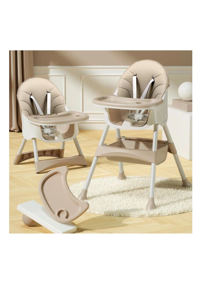 Baby Protective High Chair,feedind chair,3 in 1 chair color beige - Image 1