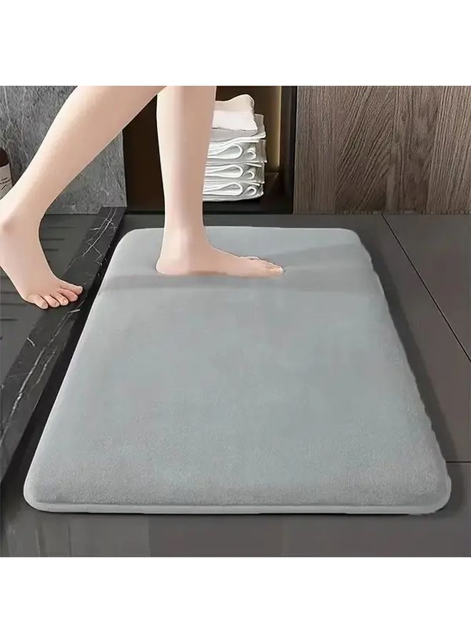 حصيرة ممتازة بلون صلب غير قابلة للانزلاق فائقة الامتصاص مقاس 15.75 × 23.62 بوصة باللون الأزرق قابلة للغسل في الغسالة وتجف سريعًا - Image 4