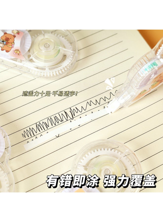 HELPS Creative Cartoon Capybara Correction Tape For Elementary Students, Cute Large Capacity 6m Pet Film Correction Tape - Image 3
