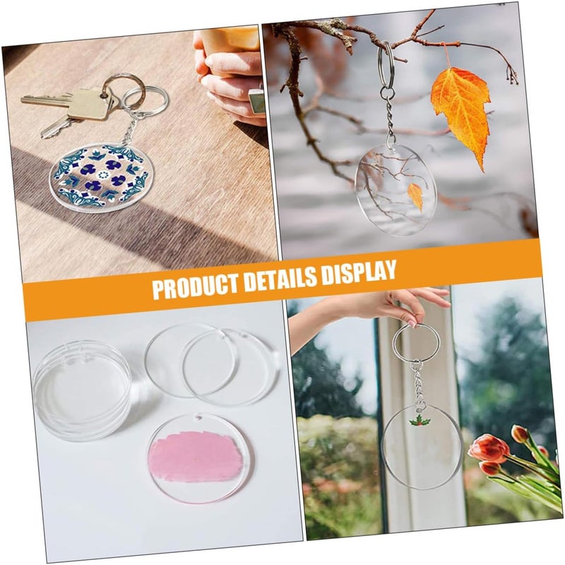 أشكال المفاتيح الأكريليكية الفارغة من زخرفة المفاتيح، ملحقات DIY محمولة فارغة رائعة لمشاريع الحرف اليدوية - Image 4