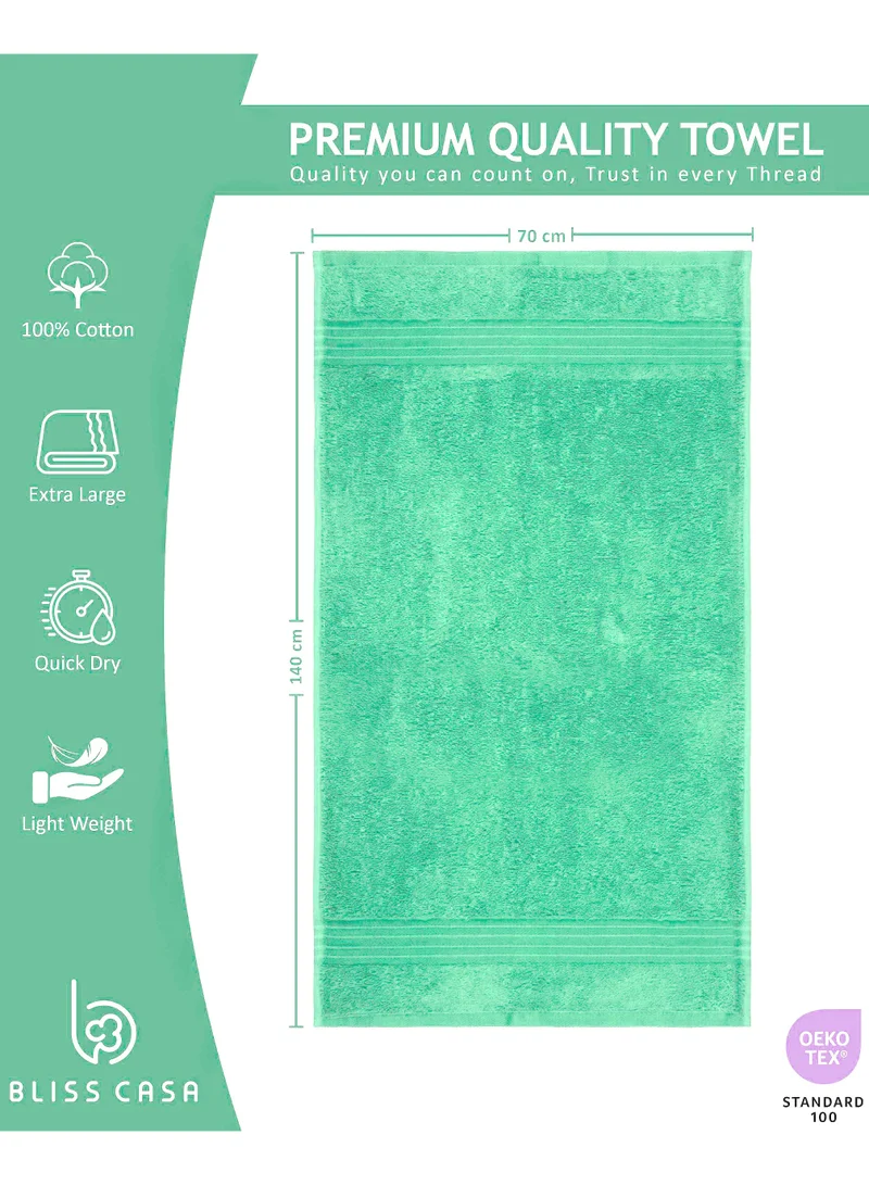 Bliss Casa Bliss Casa 4-Piece Bath Towels, 100% Combed Cotton 550 GSM Superior Quality, Quick Dry Highly Absorbent Thick Soft Hotel Towles for Bath And Spa Bathroom Towel Set 70x140cm