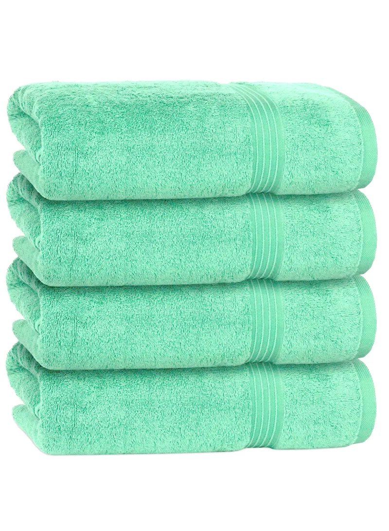 Bliss Casa Bliss Casa 4-Piece Bath Towels, 100% Combed Cotton 550 GSM Superior Quality, Quick Dry Highly Absorbent Thick Soft Hotel Towles for Bath And Spa Bathroom Towel Set 70x140cm