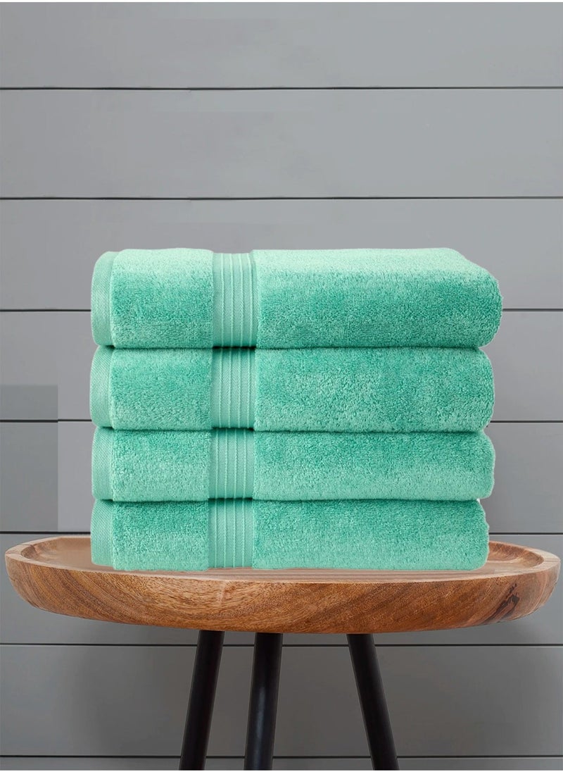 Bliss Casa Bliss Casa 4-Piece Bath Towels, 100% Combed Cotton 550 GSM Superior Quality, Quick Dry Highly Absorbent Thick Soft Hotel Towles for Bath And Spa Bathroom Towel Set 70x140cm  - Image 1