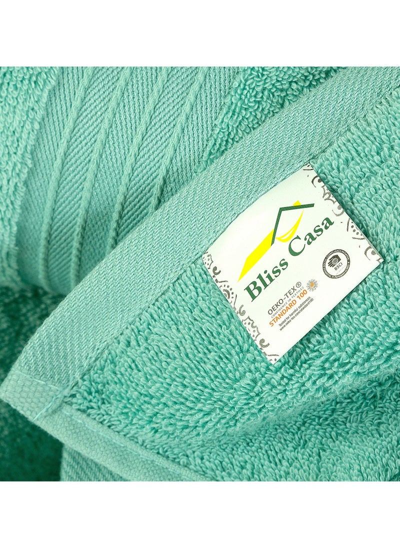 Bliss Casa Bliss Casa 4-Piece Bath Towels, 100% Combed Cotton 550 GSM Superior Quality, Quick Dry Highly Absorbent Thick Soft Hotel Towles for Bath And Spa Bathroom Towel Set 70x140cm  - Image 4