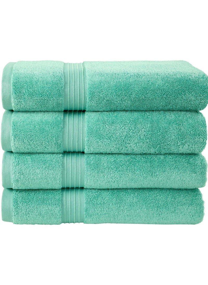 Bliss Casa Bliss Casa 4-Piece Bath Towels, 100% Combed Cotton 550 GSM Superior Quality, Quick Dry Highly Absorbent Thick Soft Hotel Towles for Bath And Spa Bathroom Towel Set 70x140cm  - Image 2