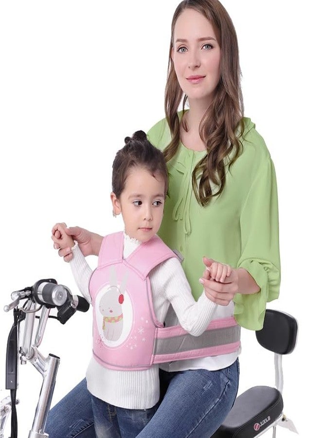 Infantso 2 wheeler Safety Belt with Adjustable Baby Carrier For Kids, Baby, Toddlers for Bike & Scooty - Safety Harness Seat Belt (Pink) - Image 1