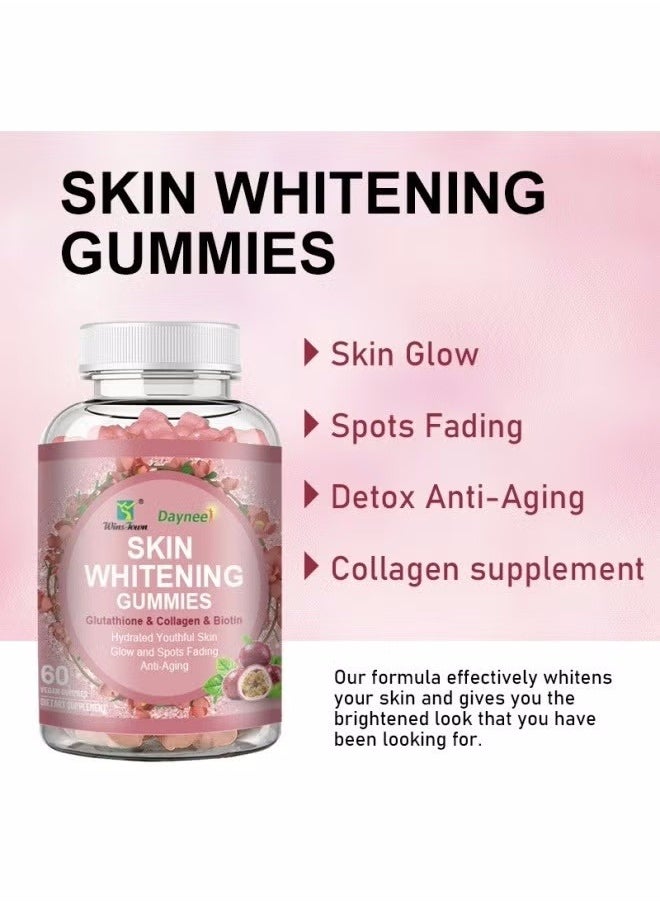 Daynee Advanced Collagen Supplement, Glutathione Skin Whitening Gummies Collagen Fudge, 60 Veggie Capsules  - Image 4