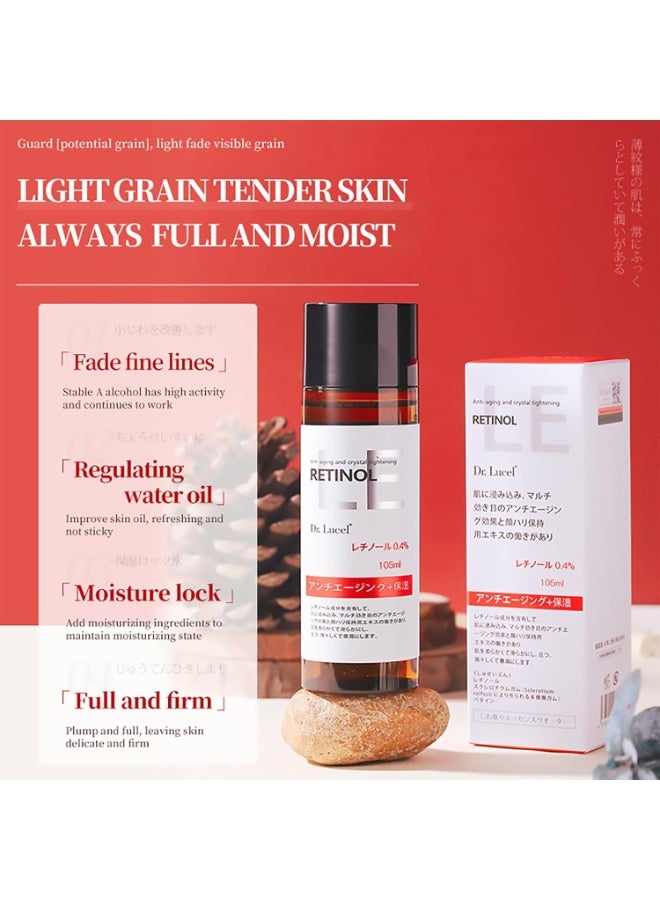 Dr. Lucel 0.4% Retinol Anti-Aging Essence Toner 105ml / Hydrates, Tightens Pores, Reduces Signs of Aging, and Promotes Smoother, Firmer skin - Image 3